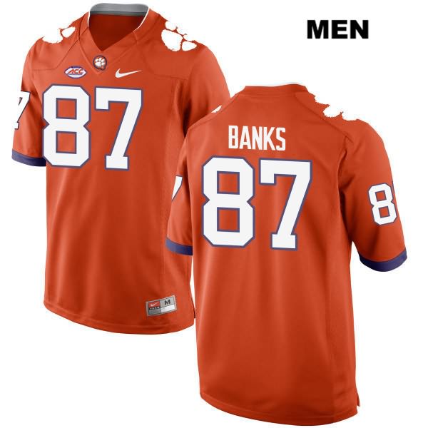 Men's Clemson Tigers #87 J.L. Banks Stitched Orange Authentic Style 2 Nike NCAA College Football Jersey MGE8246XR